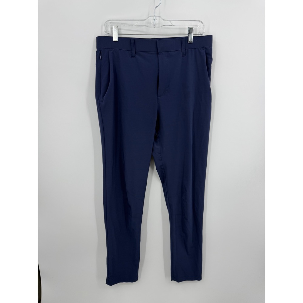 Fabletics The One Pant Trousers Mens Size M Navy Blue Performance Stretch Tech